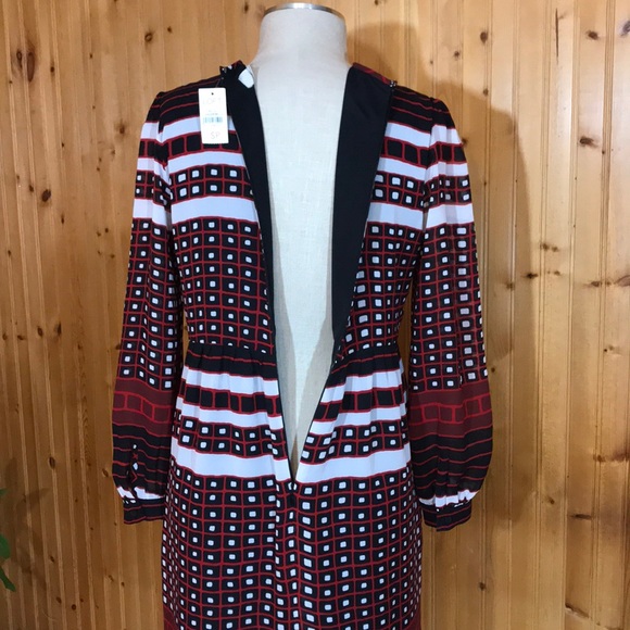 NWT LOFT Ann Taylor Small Petite Black & Red Dress - Picture 6 of 8